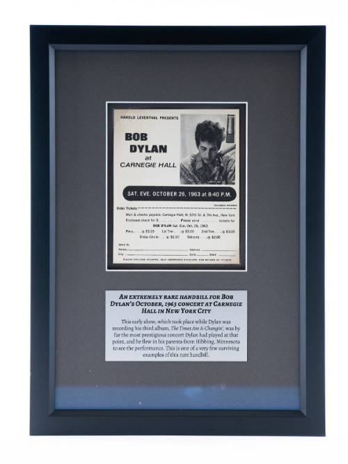 Bob Dylan Carnegie Hall Concert Handbill