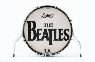 "The Beatles" Drop-T bass drum head, used on The Ed Sullivan Show