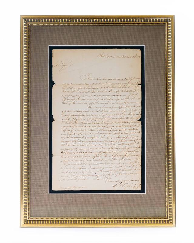 George Washington Letter Written by Alexander Hamilton