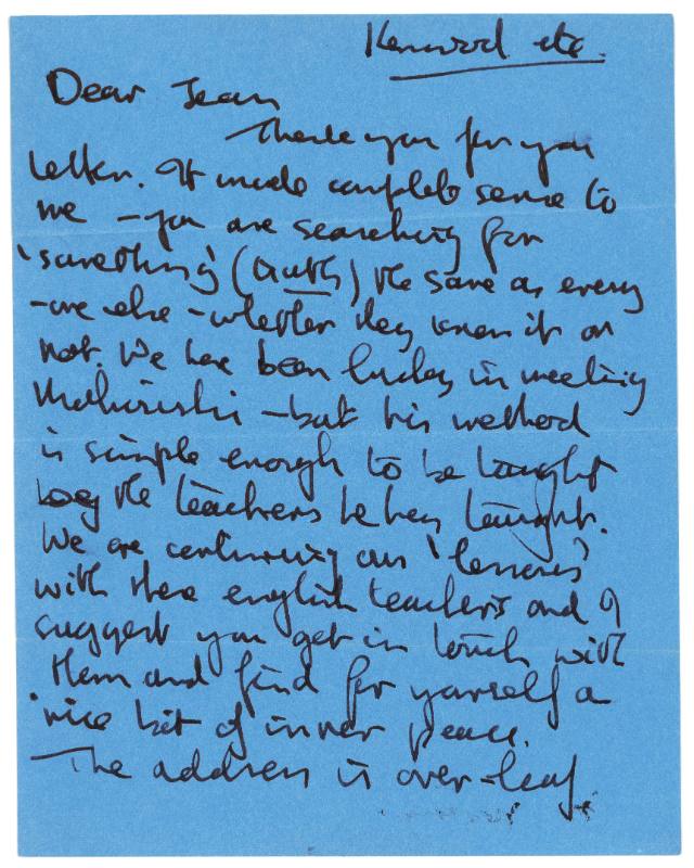 Handwritten letter by John Lennon