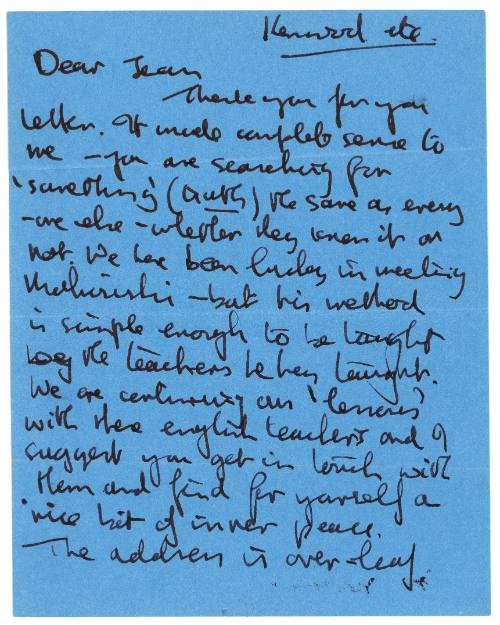 Handwritten letter by John Lennon