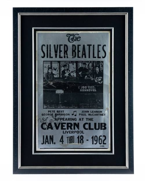 The Silver Beatles reproduction poster signed by Pete Best