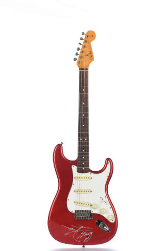 1990 Fender Stratocaster, signed by Bob Dylan