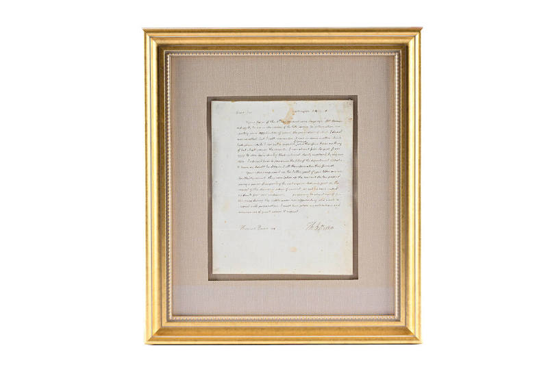 Handwritten letter from Thomas Jefferson to Thomas Paine