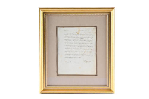 Handwritten letter from Thomas Jefferson to Thomas Paine