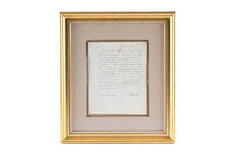 Handwritten letter from Thomas Jefferson to Thomas Paine