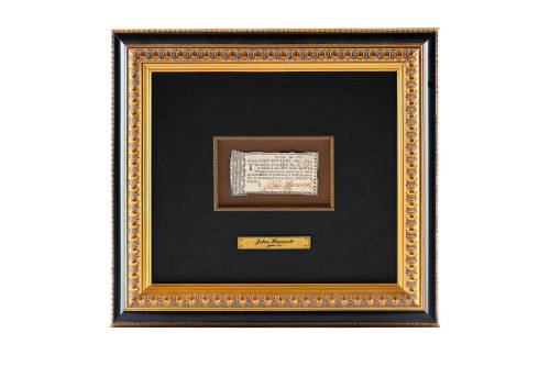 Faneuil Hall Lottery Ticket, signed by John Hancock