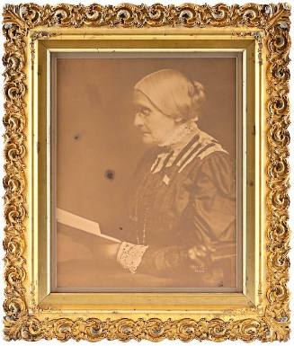 Black and White Photograph of Susan B. Anthony in original frame