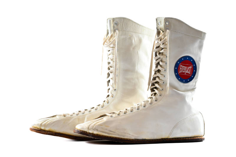 Muhammad Ali's Fight Worn Boots from the "Thrilla in Manila"