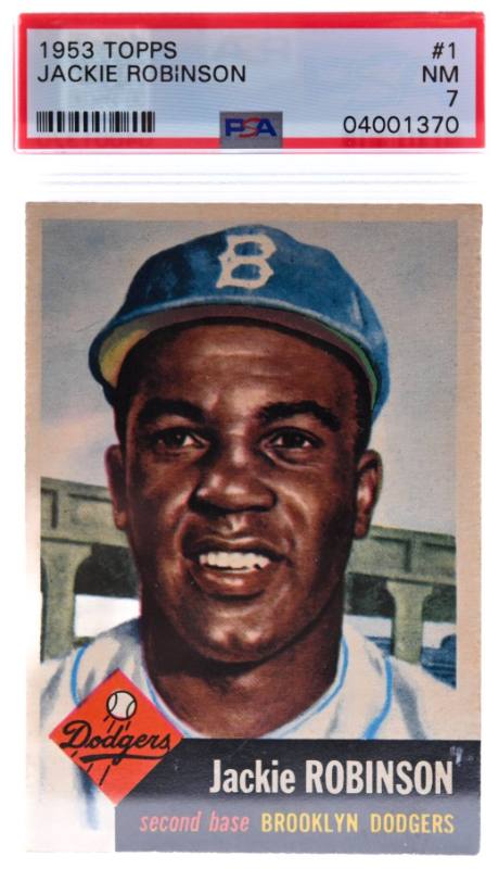  Jackie Robinson baseball card, 1953