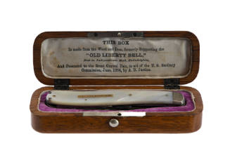 Wooden Presentation Box for Abraham Lincoln's Pocket Knife Presented at the 1864 Great Central Fair 