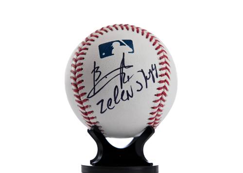 Volodymyr Zelenskyy signed baseball