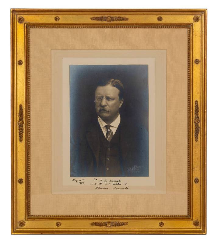 Photograph of Theodore Roosevelt, inscribed and signed