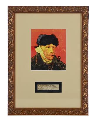 Framed Portrait of Vincent van Gogh with Poem