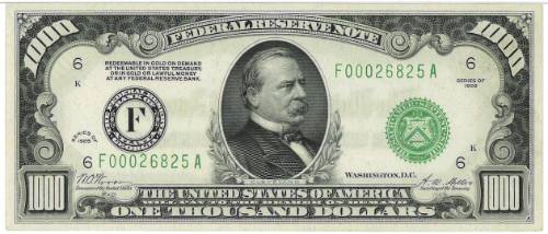 $1,000 Federal Reserve Note, Atlanta