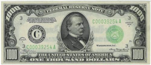 $1,000 Federal Reserve Note, Philadelphia