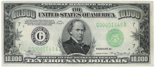 Federal Reserve Note, $10,000, Chicago
