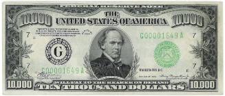 Federal Reserve Note, $10,000, Chicago