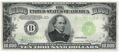 $10,000 Federal Reserve Note, New York (Ex-Binion)