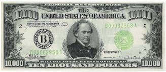 Federal Reserve Note, $10,000, New York (Ex-Binion)