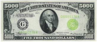 $5,000 Federal Reserve Note, Chicago