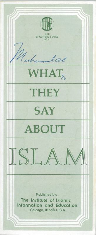 "What They Say About Islam" signed by Muhammad Ali