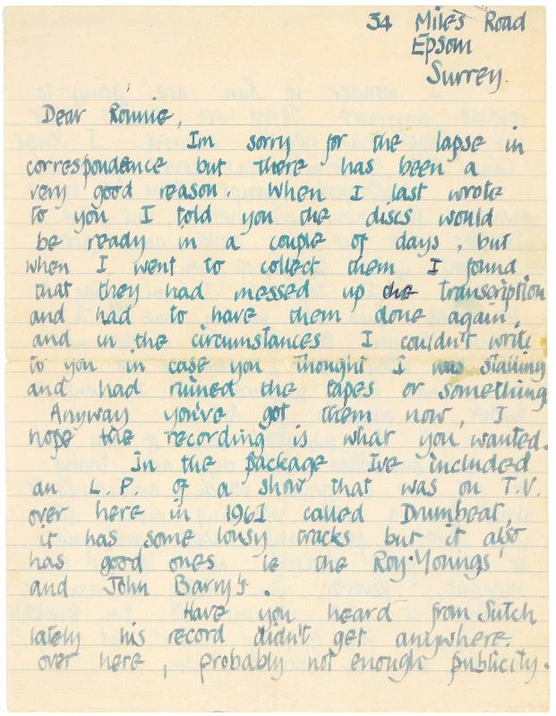 Handwritten Letter by Jimmy Page